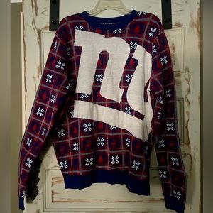 NFL Team Apparel NY Giants Christmas Sweater Size XL